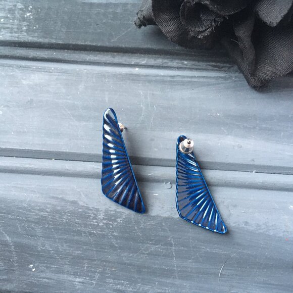Blue Enamel Earring Lot (Lot of 6) - Picture 3 of 9